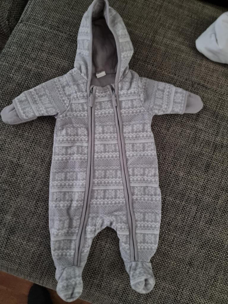 Leuk grijze fleece onesie H&M, Ophalen of Verzenden, Zo goed als nieuw, H&M, Jongetje of Meisje