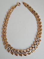 Gouden armband bicolor 14 karaat goud 18,7cm lang, Ophalen of Verzenden, Goud, Goud