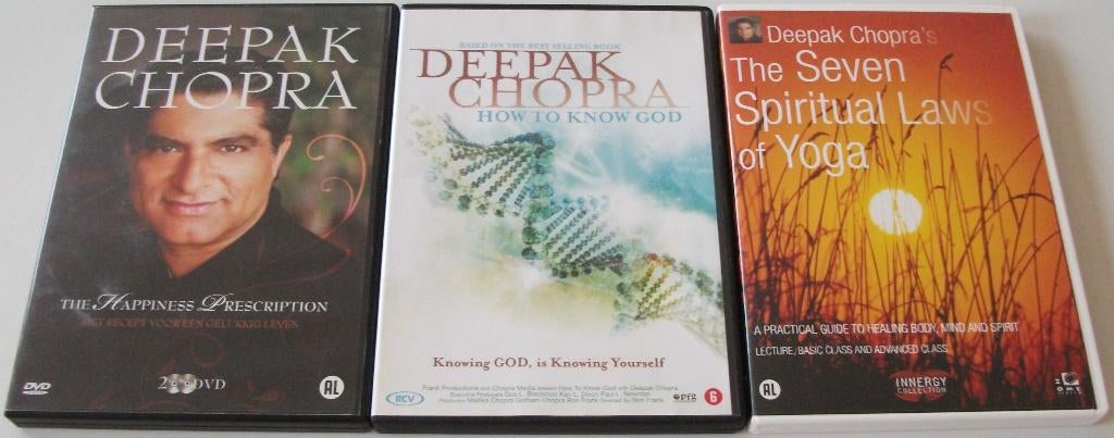 Dvd *** DEEPAK CHOPRA *** 3 stuks, Alle leeftijden, Boxset, Ophalen of Verzenden, Zo goed als nieuw
