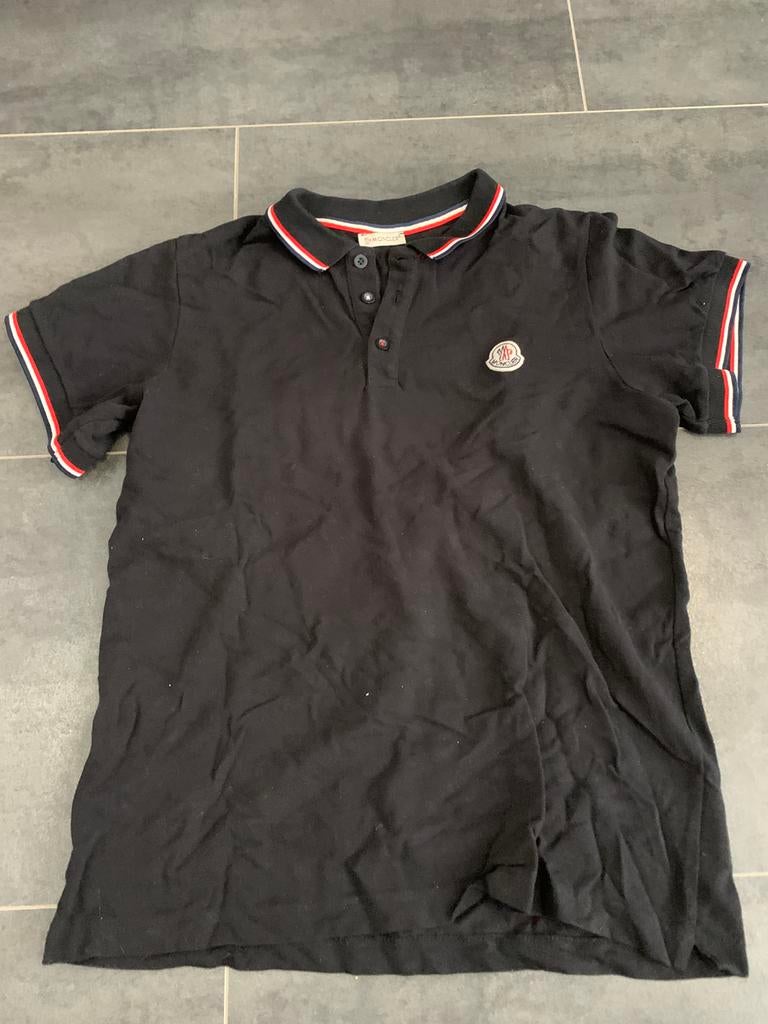 Moncler polo, Ophalen of Verzenden, Zo goed als nieuw, Maat 46 (S) of kleiner, Zwart