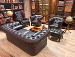 Orginele Chesterfield : 2 fauteuils, 1 oorfauteuil, 1 bank, Ophalen, Jan frantzen chesterfield, Info@chesterfieldjunkie.nl, Gosem engelsstraat