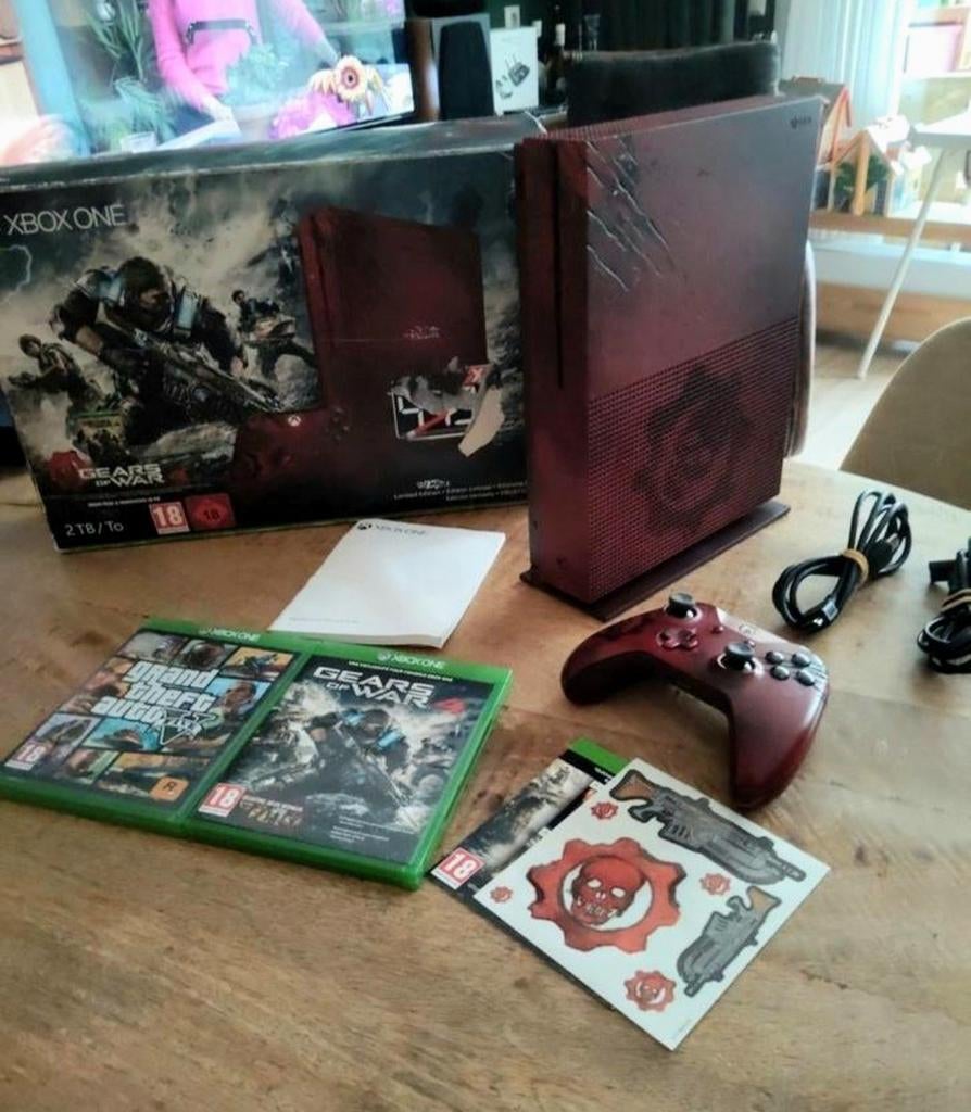 Xbox one S Gears of War 4 edition 2TB met games., Met games, Xbox One S, Ophalen of Verzenden, Zo goed als nieuw
