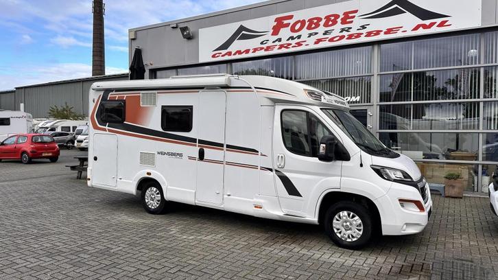 Dwarsbed in TOPstaat De Weinsberg Caracompact 600 Pepper, Caravans en Kamperen, Campers, Bedrijf, tot en met 3, Half-integraal