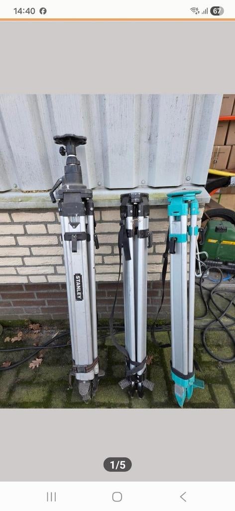 Aluminium statieven  lasers, lijnlasers of waterpasinstrumen, Ophalen of Verzenden, Overige typen, 5 meter of hoger