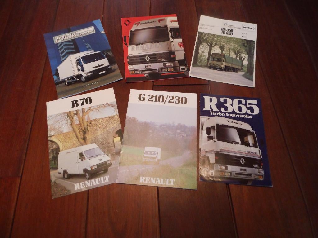 Renault en Berliet 6 verschillende folders, Verzenden, Zo goed als nieuw, Renault