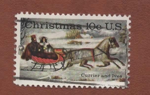 Fauna - Dieren - Paard - U.S.A. - Arreslee - Christmas - geb, Verzenden, Gestempeld, Dier of Natuur