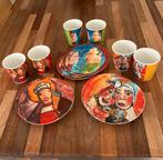 12 delig servies Amerpoort met unieke kunstzinnige prints, Huis en Inrichting, Keuken | Servies, Verzenden, Keramiek, Zo goed als nieuw