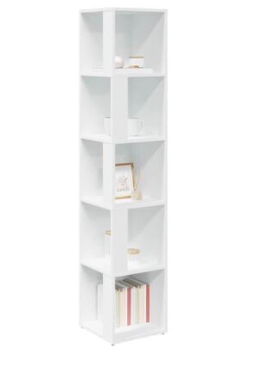 Witte hoekkast met 5 vakken, Ophalen, Met plank(en), Minder dan 50 cm, Gebruikt