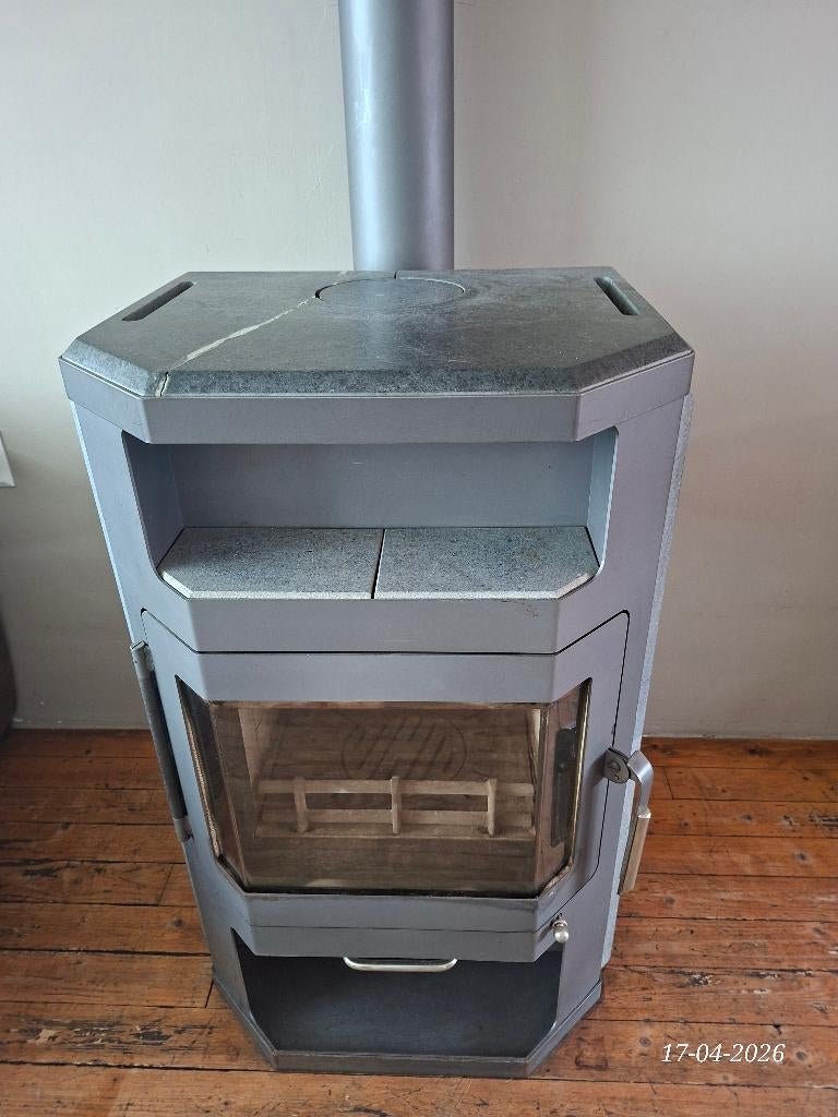 Speksteen houtkachel Wamsler Norden 8kw, Ophalen, Gebruikt, Houtkachel, Vrijstaand