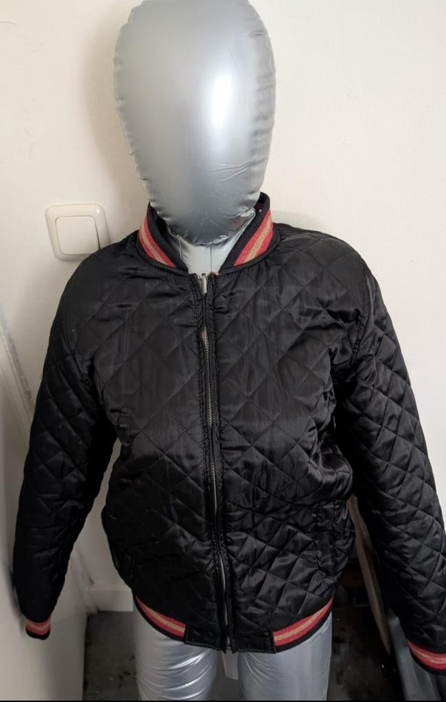 Omkeerbare Bomberjack XS - Zwart met streepdetails, Ophalen of Verzenden, Nieuw, Maat 34 (XS) of kleiner, Zwart