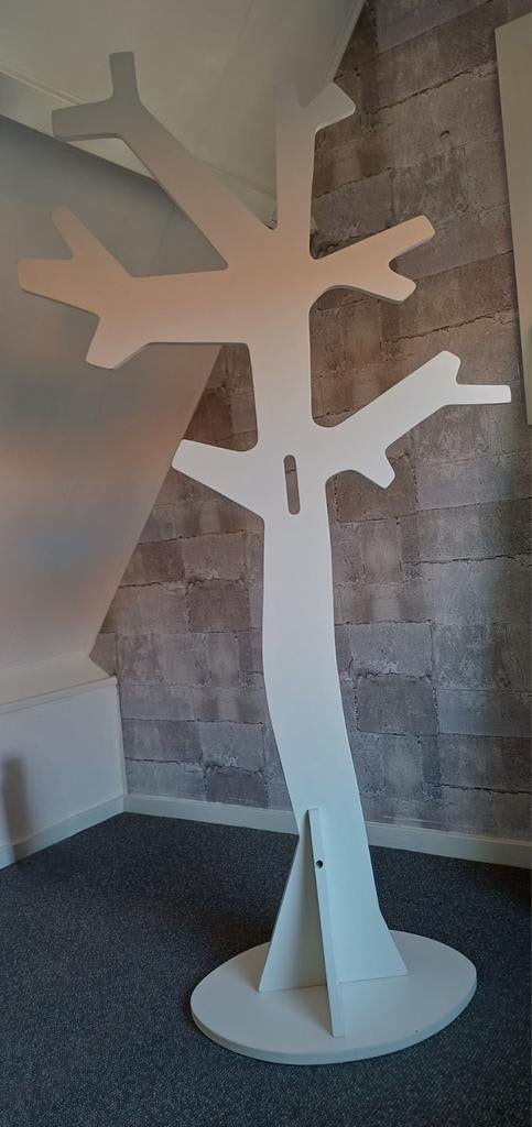 Witte design kapstok boom, Overige materialen, Gebruikt, Ophalen of Verzenden, Staande kapstok