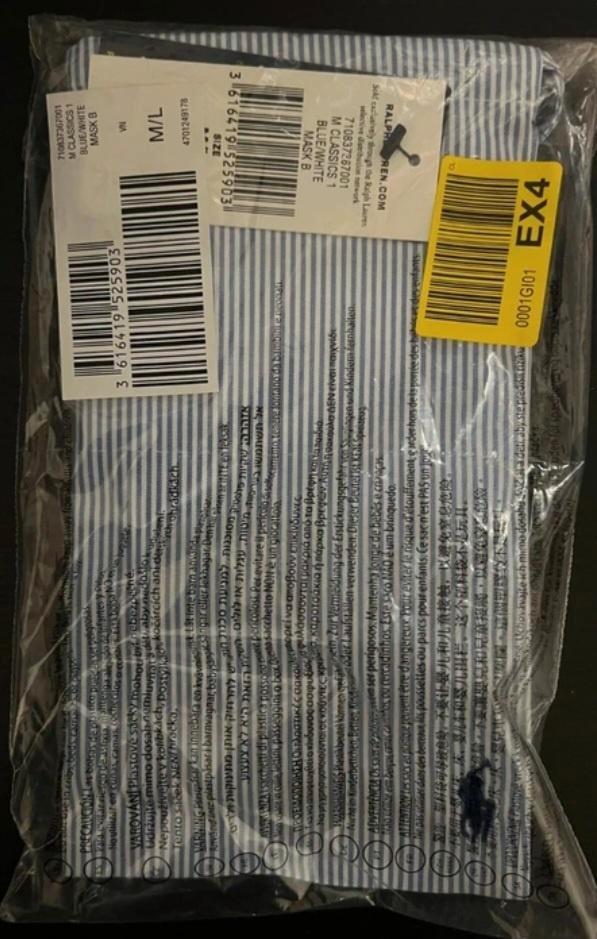 Ralph Lauren mondkapje One Size, Kleding | Heren, Overige Herenkleding, Nieuw, Ophalen of Verzenden