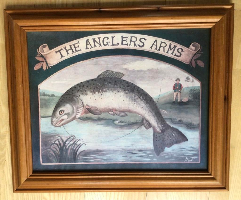 Decoratieve pubafbeelding The Anglers Arms, Antiek en Kunst, Ophalen of Verzenden