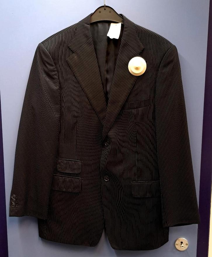 McGregor Distinction donker blauw colbert + strepen 50 31783, Kleding | Heren, Kostuums en Colberts, Zo goed als nieuw, Maat 48/50 (M)