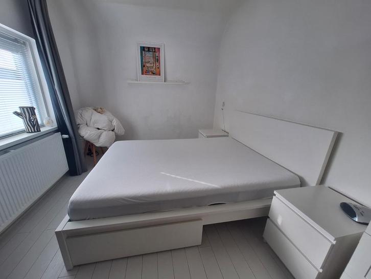 IKEA Malm bedframe wit 140x200 met lades, Huis en Inrichting, Slaapkamer | Bedden, Gebruikt, Tweepersoons, 140 cm, 200 cm, Hout