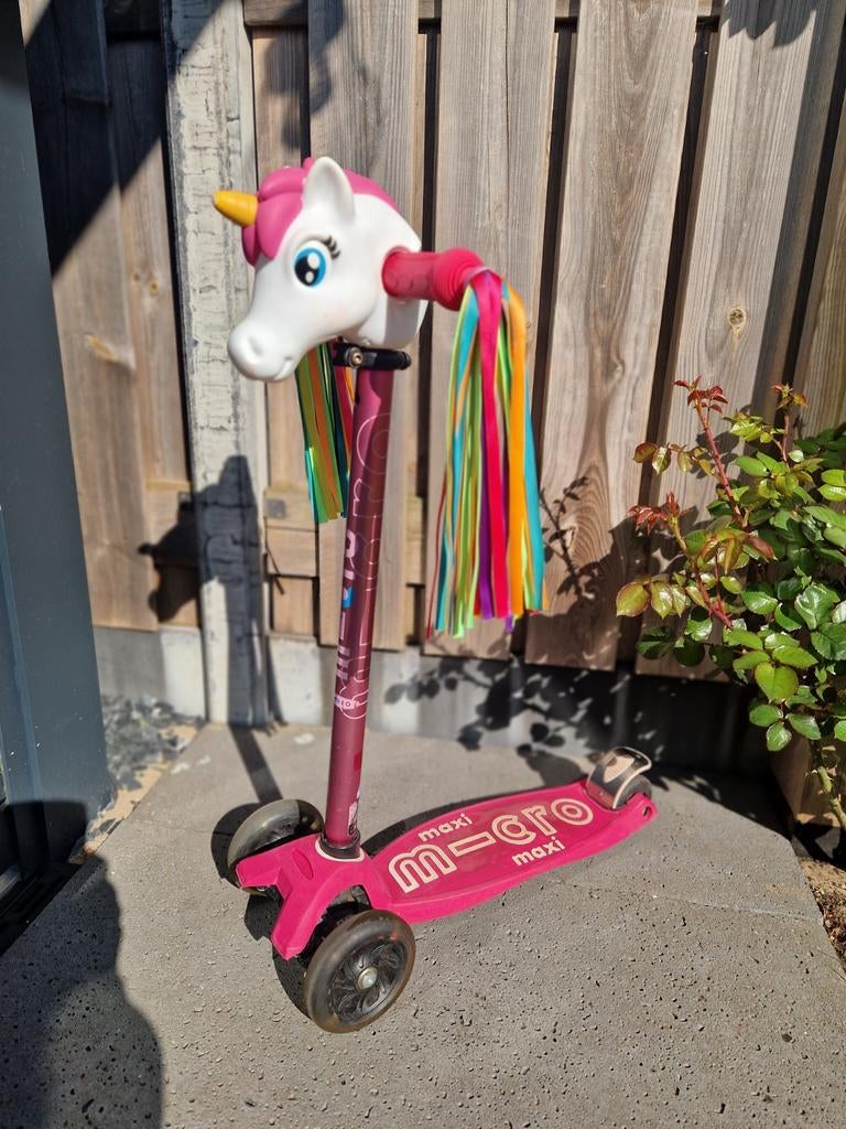 Maxi Micro Step LED Deluxe Unicorn + Linten, Fietsen en Brommers, Steps, Ophalen, Gebruikt, Gewone step