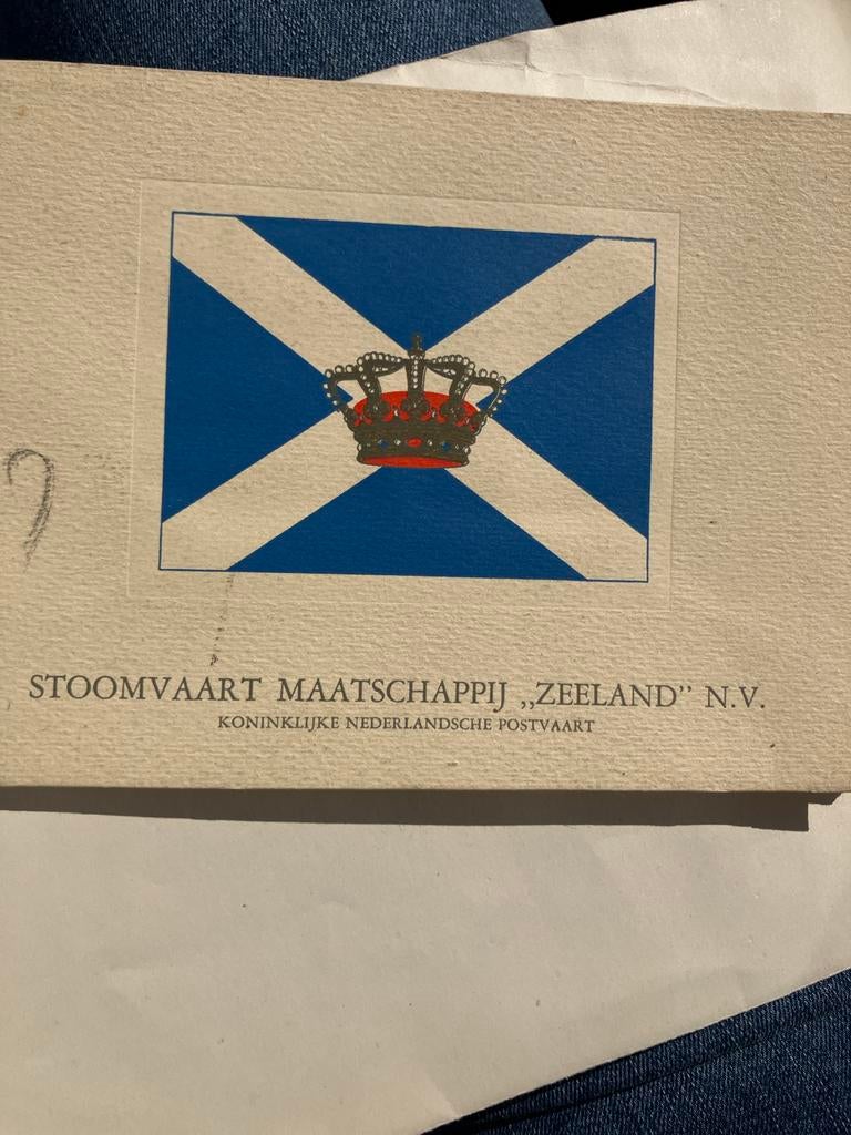 Stoomvaart Maatschappij Zeeland documenten en foto, Verzamelen, Scheepvaart, Gebruikt, Kaart, Foto of Prent, Ophalen of Verzenden