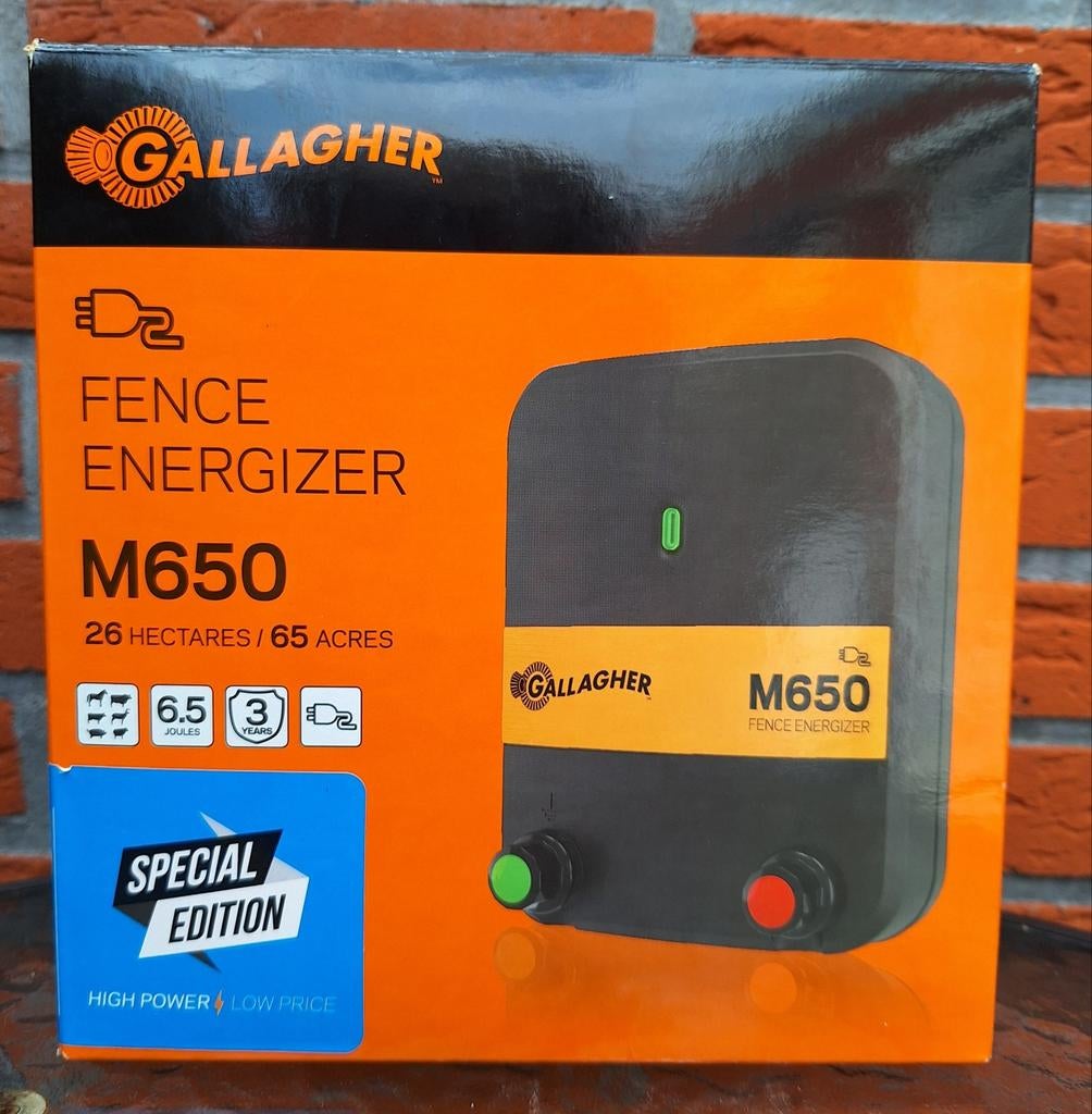 Gallagher M650 schrikdraadapparaat - weideklok - Nieuw, Weidegang, 4 paarden of pony's of meer