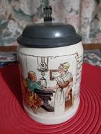 Bierpul Mettlach Stein (“Credit at the Inn”), Antiek en Kunst, Ophalen of Verzenden