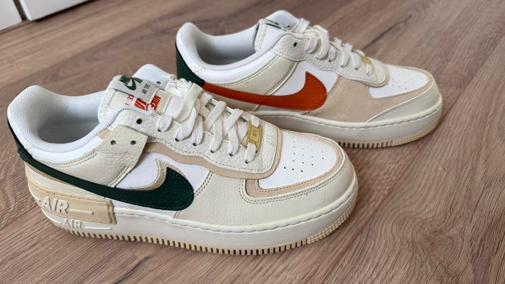 Nike Air Force 1 Low Shadow Coconut Milk Fir, Kleding | Dames, Schoenen, Wit, Ophalen of Verzenden, Sneakers of Gympen, Zo goed als nieuw