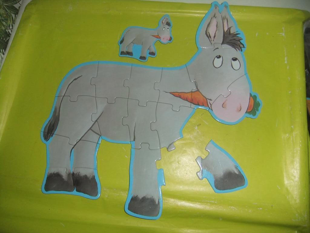 BOERDERIJ DIEREN PUZZEL EZEL OPBRENGST VOEDSELBANK!, Ophalen, 10 tot 50 stukjes, Gebruikt