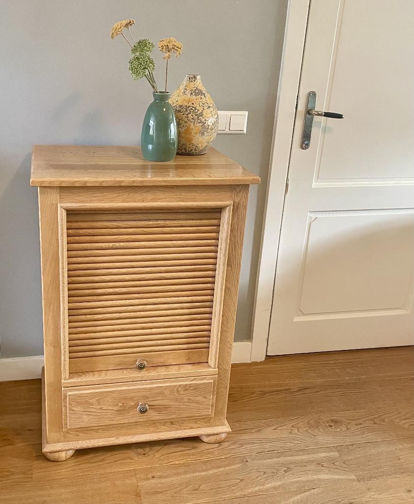 Leuk houten kast met rolluik en lade, Ophalen, Zo goed als nieuw