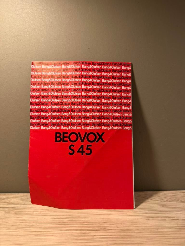 Bang & Olufsen - Beovox S45 gebruiksaanwijzing, Ophalen of Verzenden, Minder dan 60 watt, Front, Rear of Stereo speakers, Overige merken