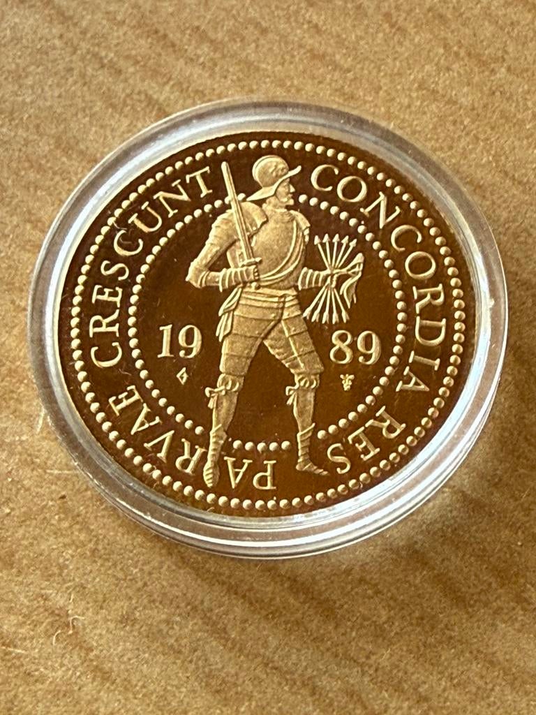 Dubbel Gouden Dukaat 1989, Verzenden, Koningin Beatrix, Losse munt, Goud
