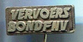 Vervoers bond FNV zilverkleurig speldje ( U_021 ), Verzenden, Zo goed als nieuw, Stad of Land, Speldje of Pin