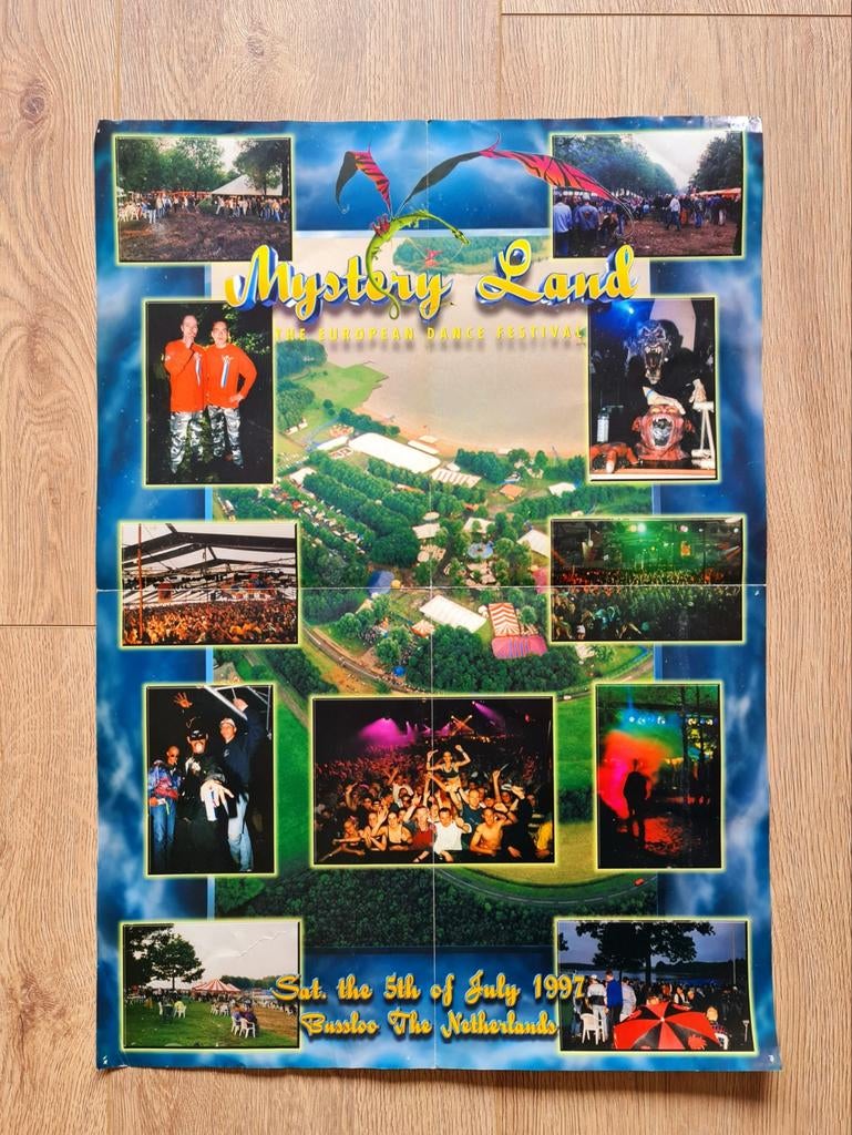 Mysteryland 1997 poster, Rechthoekig Staand, Ophalen of Verzenden, Zo goed als nieuw, A1 t/m A3
