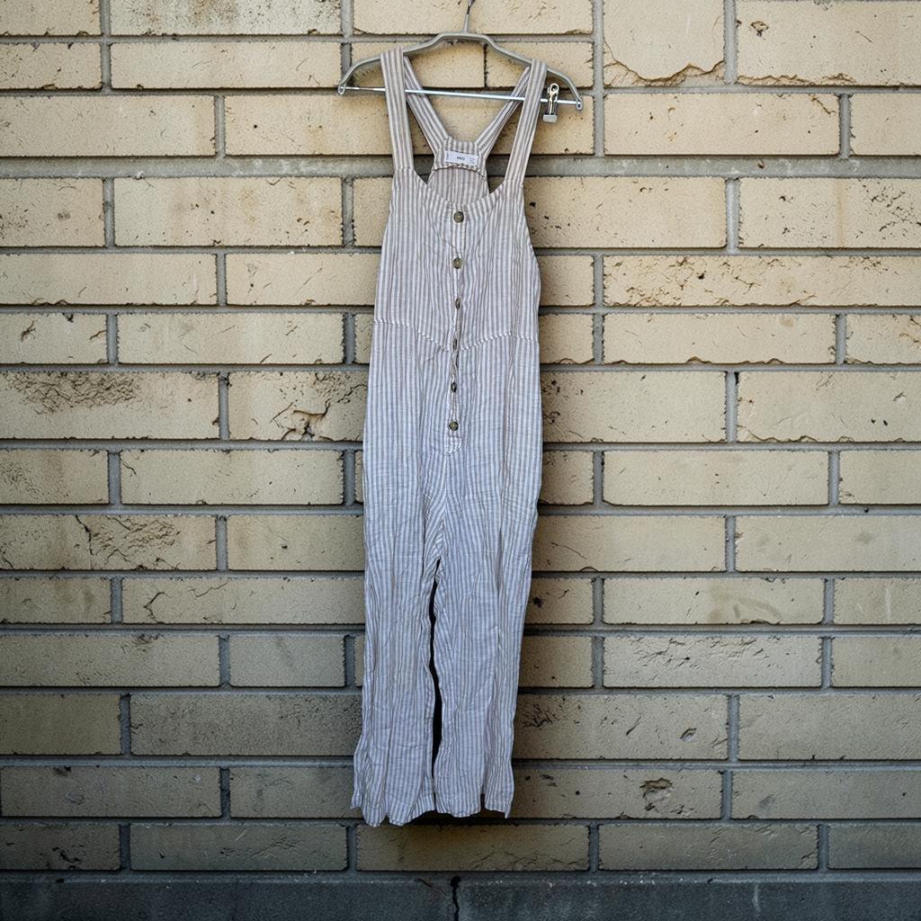 Mango Jumpsuit Maat M Beige Crème Linnen Krijtstreep Culotte, Kleding | Dames, Jumpsuits, Maat 38/40 (M), Beige, M, Ophalen of Verzenden