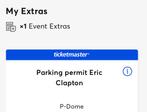 24 April Eric Clapton P DOME parkeerticket, Eén persoon, April