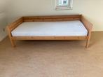 Lifetime eenpersoons bed van massief hout, Ophalen, 90 cm, Eenpersoons, Bruin