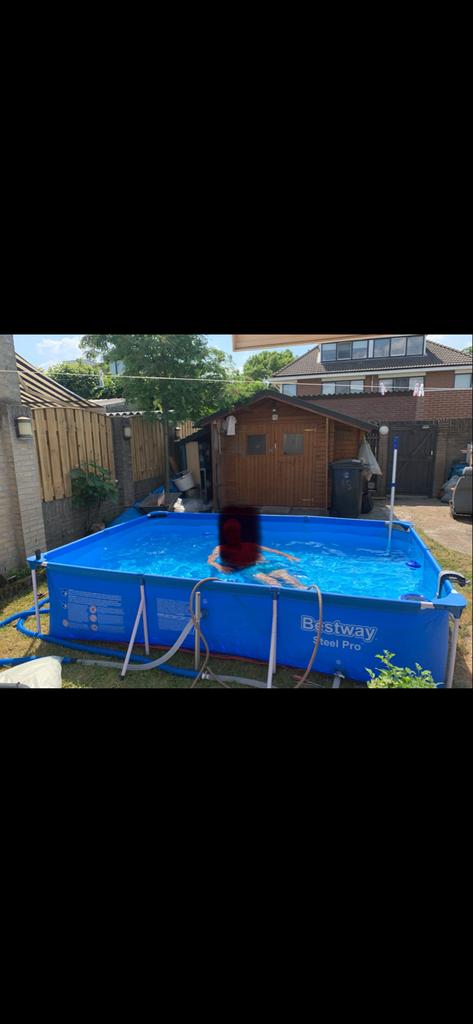Bestway Steel Pro zwembad 300x200x61cm met accessoires, Ophalen, Gebruikt, Opzetzwembad, 200 tot 400 cm