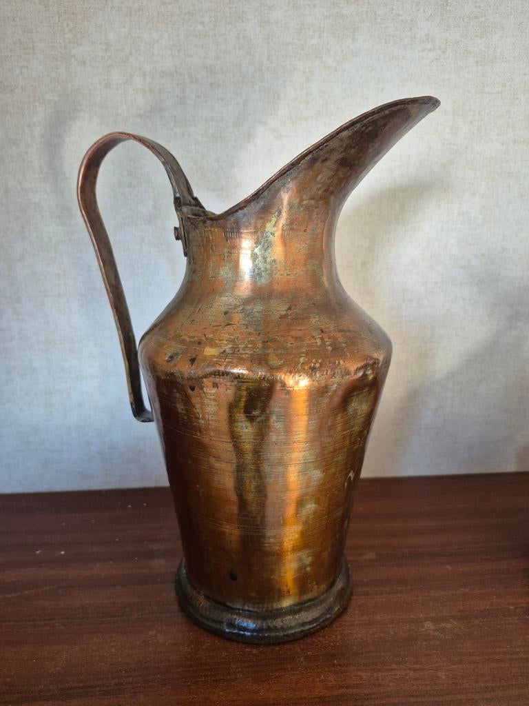 Antieke koperen (melk)kan uit de 19e eeuw, Antiek en Kunst, Antiek | Koper en Brons, Ophalen, Koper