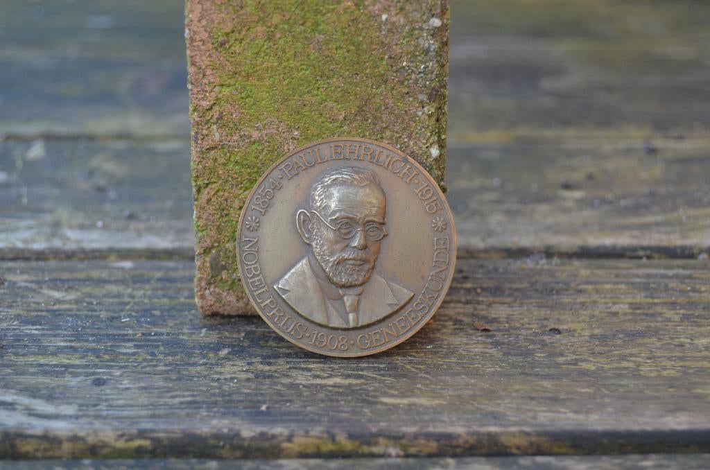Penning Hoechst Pharma Nobelprijswinnaar Paul Ehrlich, Ophalen of Verzenden, Brons, Buitenland
