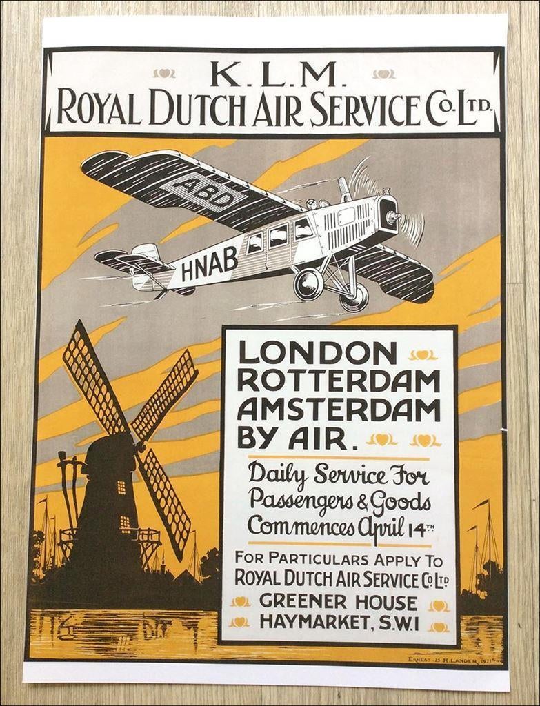 KLM AIR SERVICE Mooi Affiche Poster, Verzamelen, Luchtvaart en Vliegtuigspotten, Ophalen of Verzenden, Nieuw, Schaalmodel