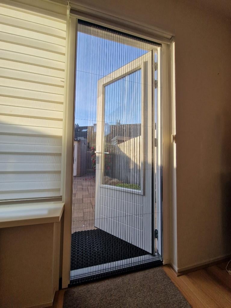 Plissé hordeur Unilux - 245 x 92 cm - ZGAN, Doe-het-zelf en Verbouw, Deuren en Horren, Ophalen, 80 tot 100 cm, Hordeur, Zo goed als nieuw