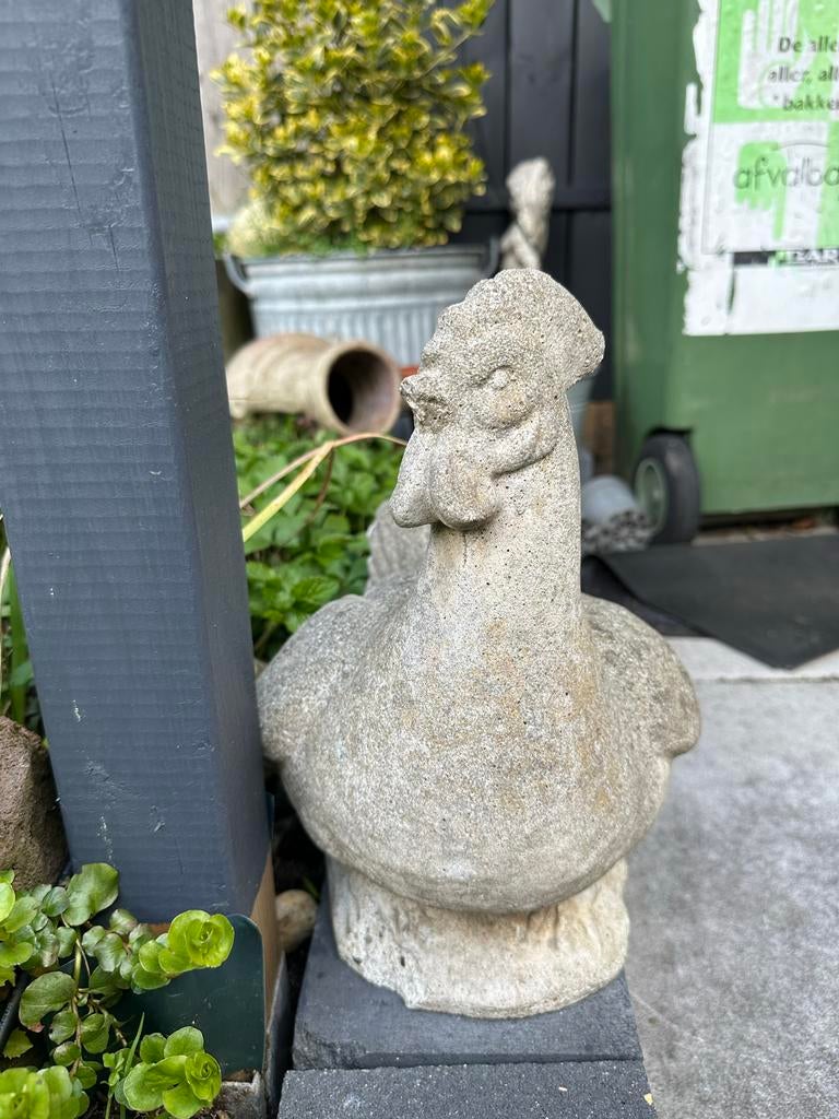 Stenen beeld kip, Tuin en Terras, Tuinbeelden, Ophalen, Gebruikt, Overige materialen, Overige typen