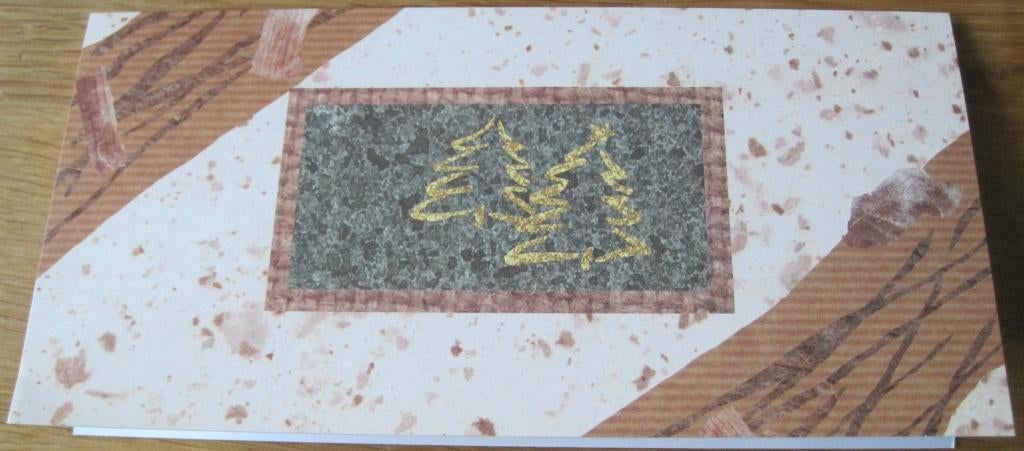 partij nieuwe dubbele kerstkaarten met kerstboom motief, Ophalen of Verzenden, Nieuw