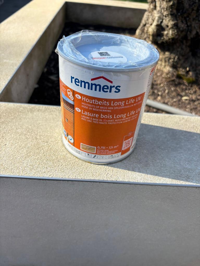 Remmers Houtbeits Long Life UV kleurloos 0,75L, Overige kleuren, Nieuw, Beits, Ophalen of Verzenden