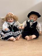 Porseleinen poppen broer en zus, Ophalen of Verzenden, Zo goed als nieuw, Pop