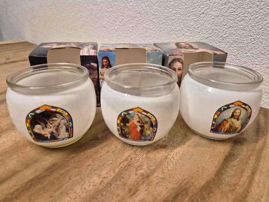 Christelijke waxinelichtje houders, Huis en Inrichting, Overige materialen, Gebruikt, Na, Na