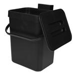 Compact Zwart Afvalbakje 3L voor Camping, Kunststof, Nieuw, Ophalen of Verzenden, Minder dan 10 liter