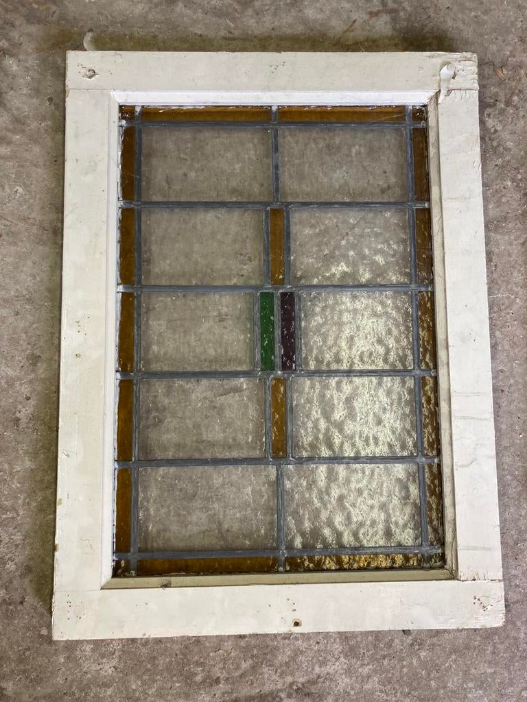 4 Glas in lood ramen, Doe-het-zelf en Verbouw, Glas en Ramen, Ophalen, Zo goed als nieuw, Glas in lood, Minder dan 80 cm