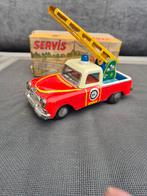 Vintage Servis brandweerwagen met ladder - blikken speelgoed, Ophalen of Verzenden, Gebruikt