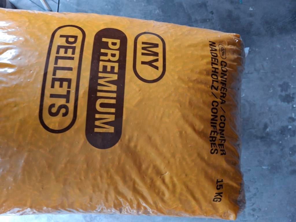 Topkwaliteit pelletkorrels - 15 kg zakken, Tuin en Terras, Haardhout, Minder dan 3 m³, Ophalen