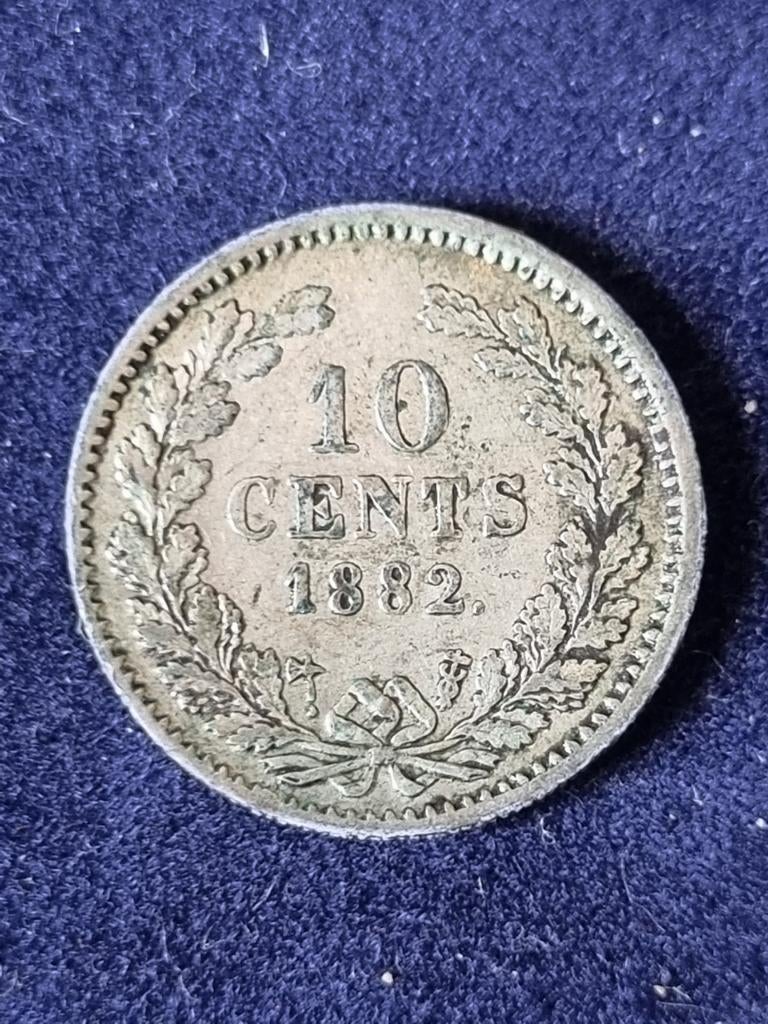 10 cent 1882 willem 3, Postzegels en Munten, Munten | Nederland, Ophalen of Verzenden, Koning Willem III, 10 cent, Zilver