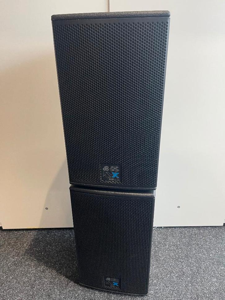 4x dB Technologies DVX-D8HP speakers, Audio, Tv en Foto, Luidsprekers, Gebruikt, Front, Rear of Stereo speakers, Minder dan 60 watt