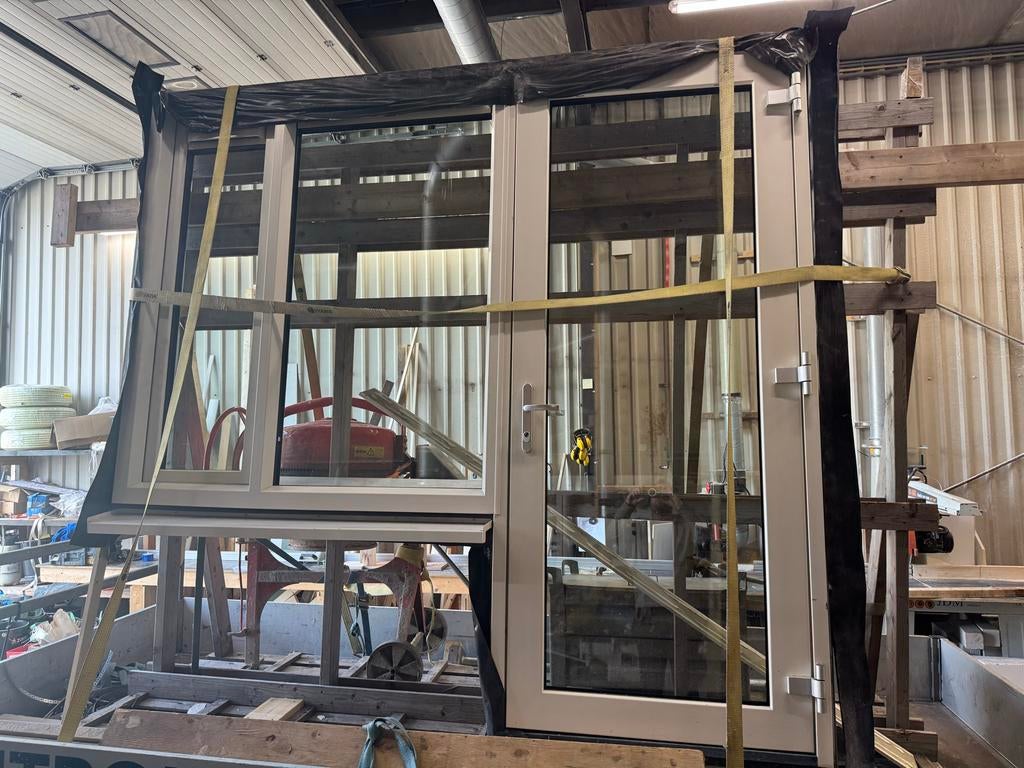 Kunststof kozijn deur met  zijlicht, pui, Ophalen, Overige typen, 160 cm of meer, Zo goed als nieuw